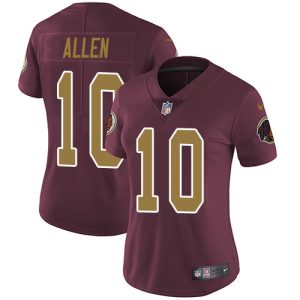 Fantastic Commanders #10 Kazmeir Allen Burgundy Red Alternate Women's Stitched NFL Vapor Untouchable Limited Jersey