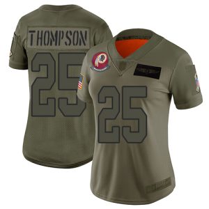 Impressive Commanders #25 Chris Thompson Camo Women's Stitched NFL Limited 2019 Salute to Service Jersey