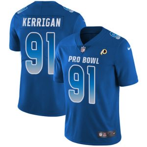 Impressive Commanders #91 Ryan Kerrigan Royal Youth Stitched NFL Limited NFC 2019 Pro Bowl Jersey